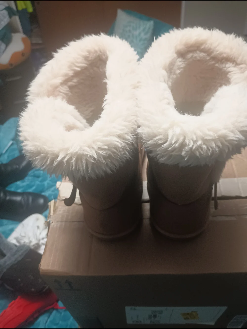 The Children's Place Faux Fur Girls  Winter Boots Brown Size 4